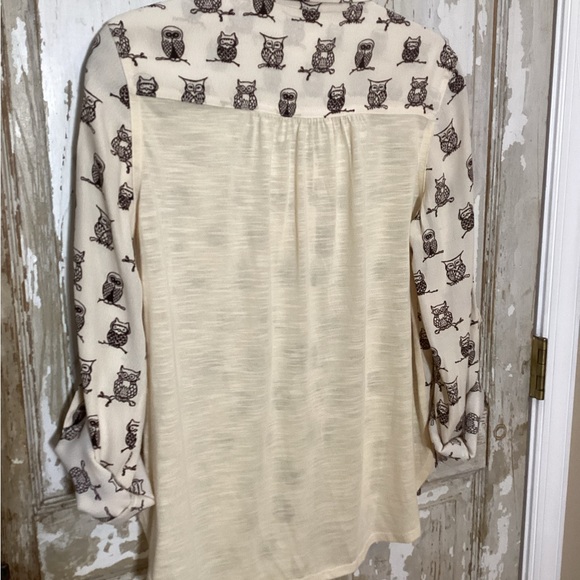 Anthropologie Porridge Owl Button Down Knit Back - Small - Picture 7 of 10